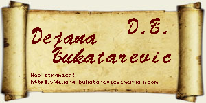 Dejana Bukatarević vizit kartica